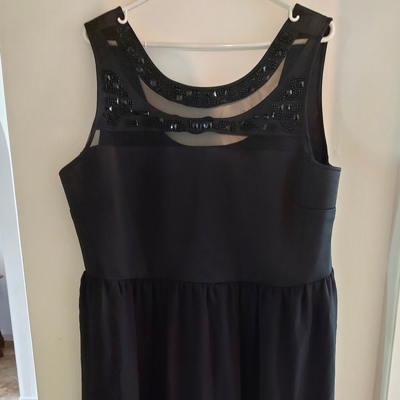 New Noir Mesh Beaded Dress - Picture 2 of 7